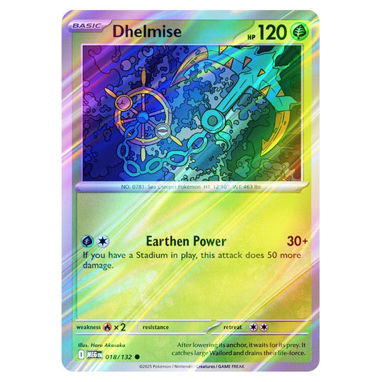 Pokemon - Mega Evolution - Base Set - Dhelmise - 018/132 - (Reverse Holo)