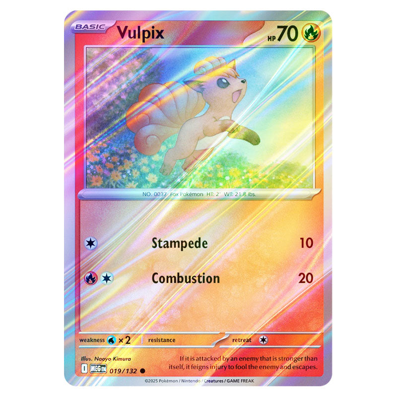 Pokemon - Mega Evolution - Base Set - Vulpix - 019/132 - (Reverse Holo
