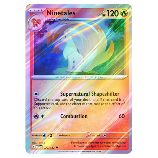Pokemon - Mega Evolution - Base Set - Ninetales - 020/132 - (Reverse Holo)