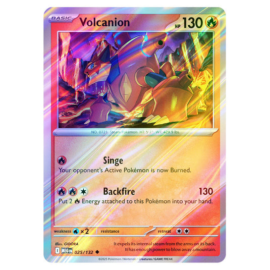 Pokemon - Mega Evolution - Base Set - Volcanion - 025/132 - (Reverse Holo)