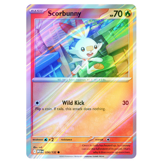 Pokemon - Mega Evolution - Base Set - Scorbunny - 026/132 - (Reverse Holo)