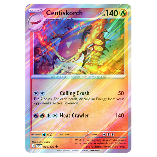 Pokemon - Mega Evolution - Base Set - Centiskorch - 030/132 - (Reverse Holo)