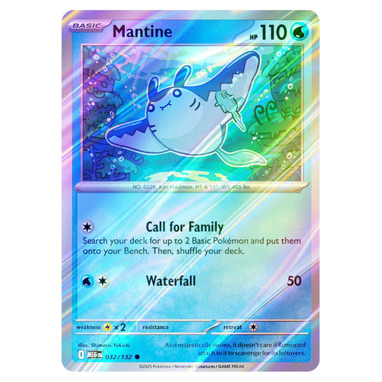 Pokemon - Mega Evolution - Base Set - Mantine - 032/132 - (Reverse Holo)