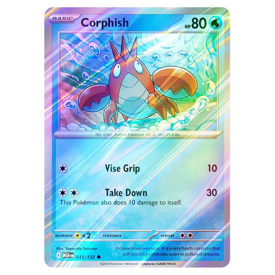 Pokemon - Mega Evolution - Base Set - Corphish - 033/132 - (Reverse Holo)