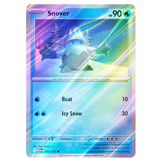Pokemon - Mega Evolution - Base Set - Snover - 035/132 - (Reverse Holo)