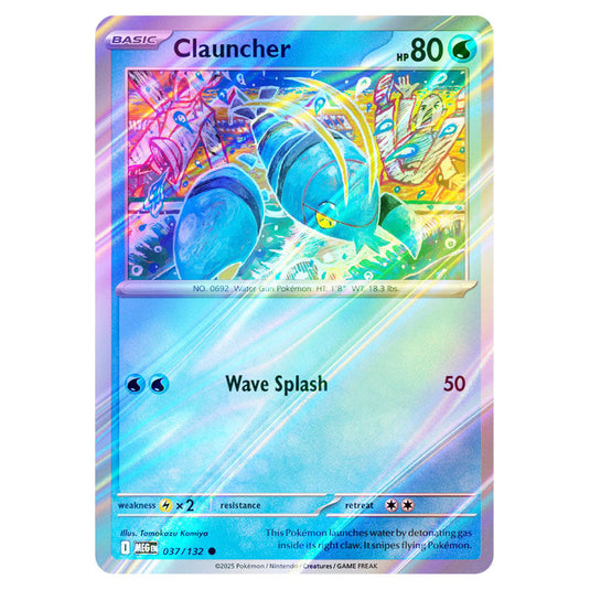 Pokemon - Mega Evolution - Base Set - Clauncher - 037/132 - (Reverse Holo)
