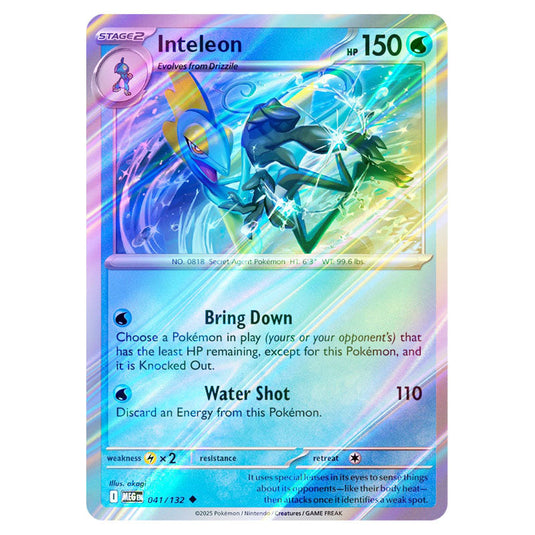 Pokemon - Mega Evolution - Base Set - Inteleon - 041/132 - (Reverse Holo)