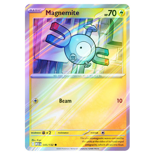 Pokemon - Mega Evolution - Base Set - Magnemite - 045/132 - (Reverse Holo)