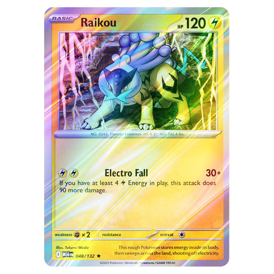 Pokemon - Mega Evolution - Base Set - Raikou - 048/132 - (Reverse Holo)