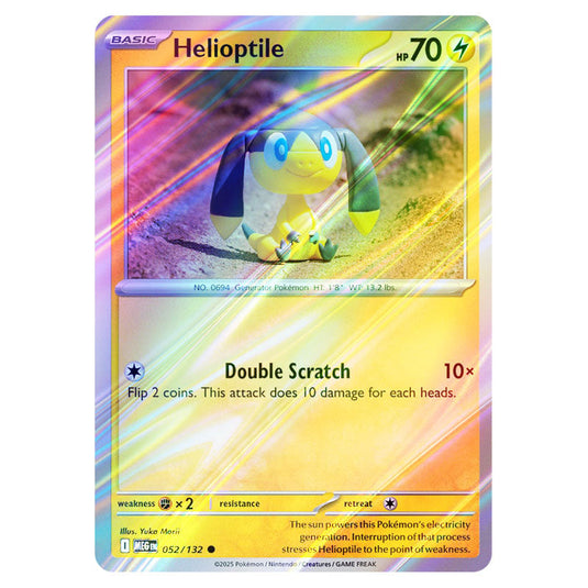 Pokemon - Mega Evolution - Base Set - Helioptile - 052/132 - (Reverse Holo)