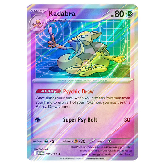 Pokemon - Mega Evolution - Base Set - Kadabra - 055/132 - (Reverse Holo)