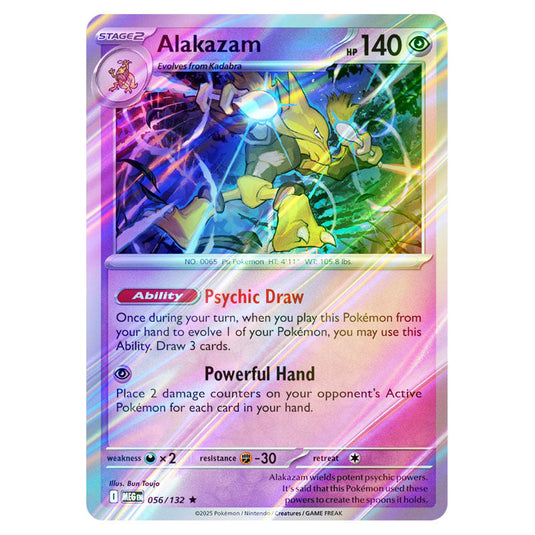 Pokemon - Mega Evolution - Base Set - Alakazam - 056/132 - (Reverse Holo)