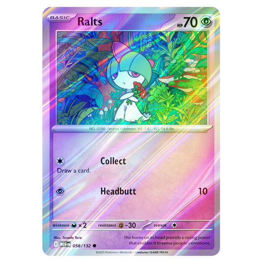 Pokemon - Mega Evolution - Base Set - Ralts - 058/132 - (Reverse Holo)