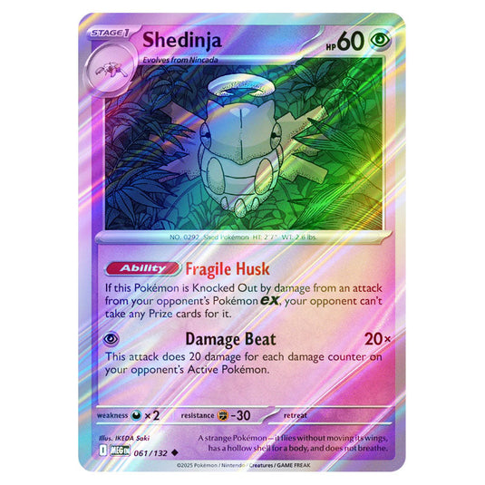 Pokemon - Mega Evolution - Base Set - Shedinja - 061/132 - (Reverse Holo)