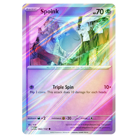 Pokemon - Mega Evolution - Base Set - Spoink - 062/132 - (Reverse Holo)