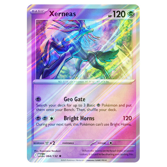 Pokemon - Mega Evolution - Base Set - Xerneas - 064/132 - (Reverse Holo)