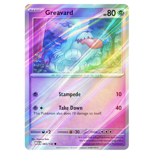 Pokemon - Mega Evolution - Base Set - Greavard - 065/132 - (Reverse Holo)