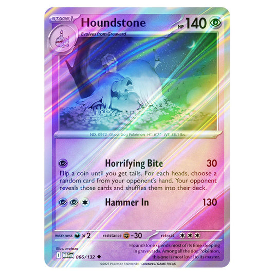 Pokemon - Mega Evolution - Base Set - Houndstone - 066/132 - (Reverse Holo)
