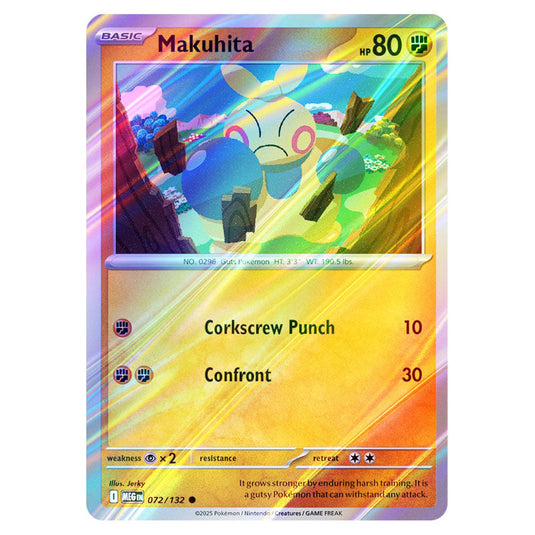 Pokemon - Mega Evolution - Base Set - Makuhita - 072/132 - (Reverse Holo)