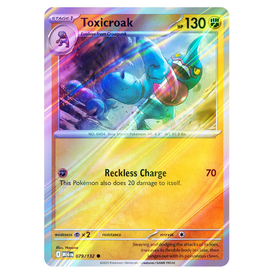 Pokemon - Mega Evolution - Base Set - Toxicroak - 079/132 - (Reverse Holo)