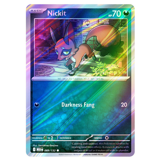 Pokemon - Mega Evolution - Base Set - Nickit - 089/132 - (Reverse Holo)