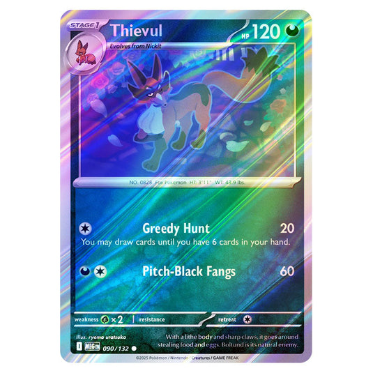 Pokemon - Mega Evolution - Base Set - Thievul - 090/132 - (Reverse Holo)