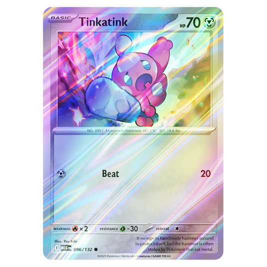 Pokemon - Mega Evolution - Base Set - Tinkatink - 096/132 - (Reverse Holo)