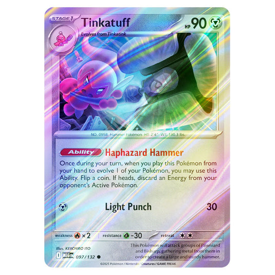 Pokemon - Mega Evolution - Base Set - Tinkatuff - 097/132 - (Reverse Holo)
