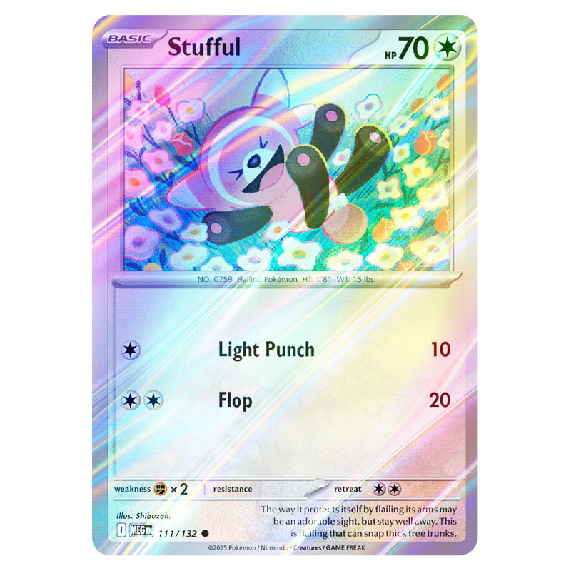 Stuffful Evolution Pokemon - Mega Evolution - Base Set - Stufful - 111/132 - (Reverse Hol