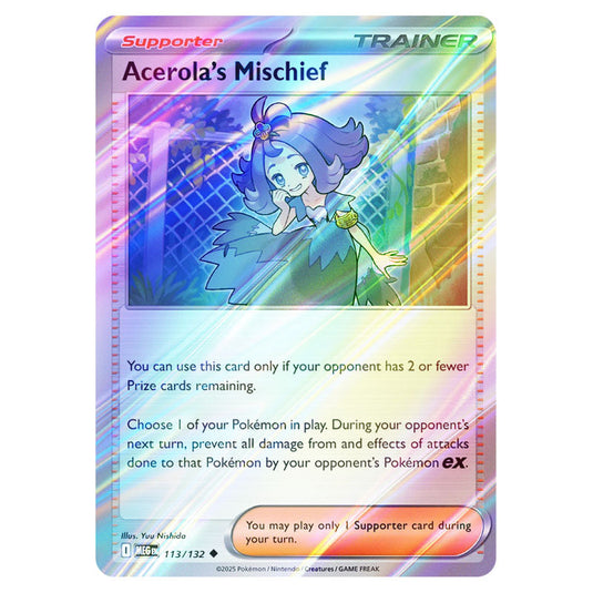 Pokemon - Mega Evolution - Base Set - Acerola's Mischief - 113/132 - ( Pokemon - Mega Evolution - Base Set - Acerola's Mischief - 113/132 - (