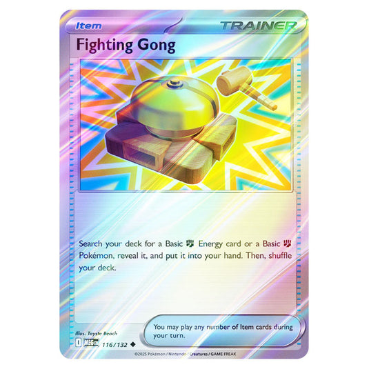 Pokemon - Mega Evolution - Base Set - Fighting Gong - 116/132 - (Reverse Holo)