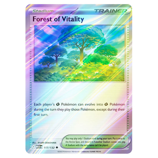 Pokemon - Mega Evolution - Base Set - Forest of Vitality - 117/132 - (Reverse Holo)