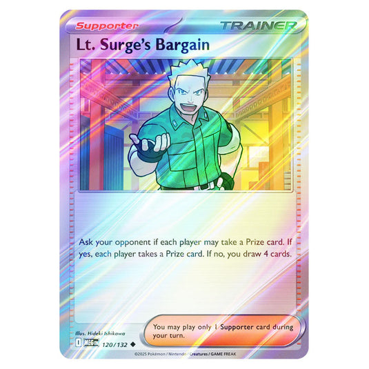 Pokemon - Mega Evolution - Base Set - Lt. Surge's Bargain - 120/132 - (Reverse Holo)