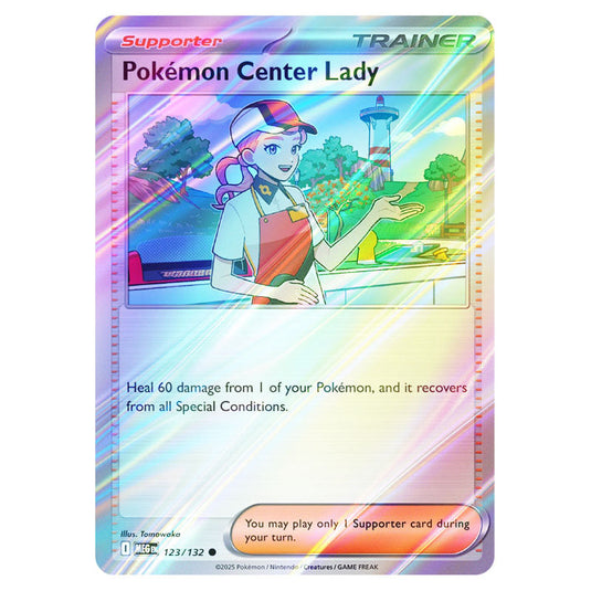 Pokemon - Mega Evolution - Base Set - Pokémon Center Lady - 123/132 - (Reverse Holo)