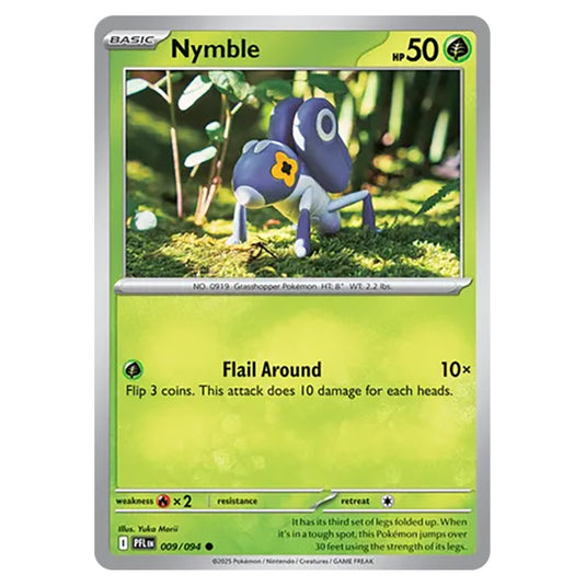 Nymble 009 card from the Pokemon set Mega Evolution - Phantasmal Flames