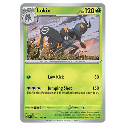 Lokix 010 card from the Pokemon set Mega Evolution - Phantasmal Flames