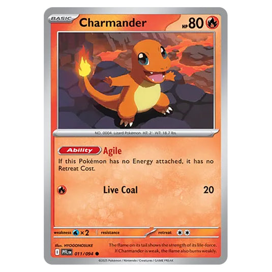 Charmander 011 card from the Pokemon set Mega Evolution - Phantasmal Flames