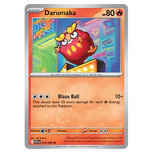 Darumaka 015 reverse holo card from the Pokemon set Mega Evolution - Phantasmal Flames