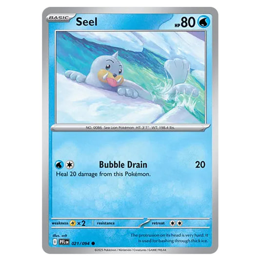 Seel 021 card from the Pokemon set Mega Evolution - Phantasmal Flames