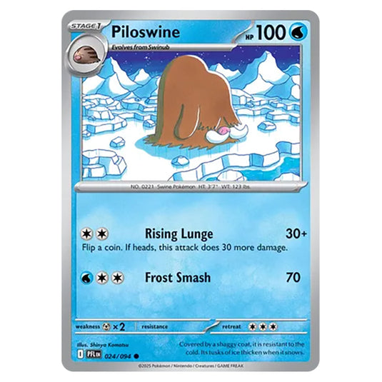 Piloswine 024 card from the Pokemon set Mega Evolution - Phantasmal Flames
