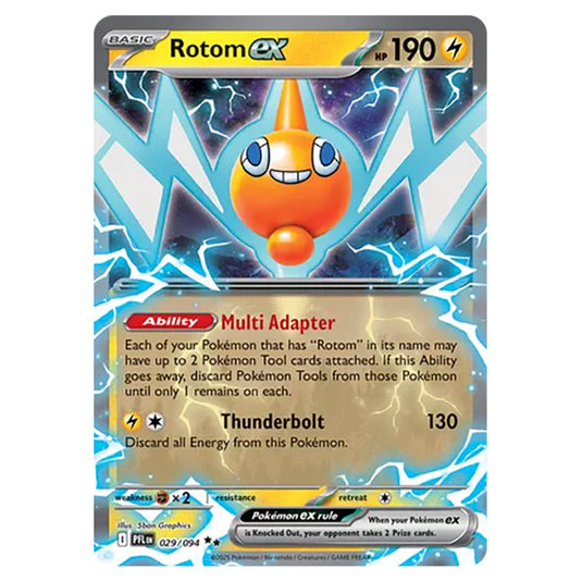 Rotom ex 029 card from the Pokemon set Mega Evolution - Phantasmal Flames