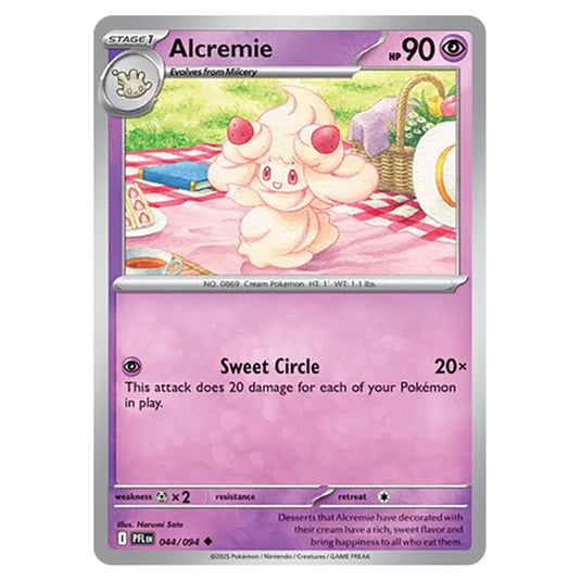 Alcremie 044 card from the Pokemon set Mega Evolution - Phantasmal Flames