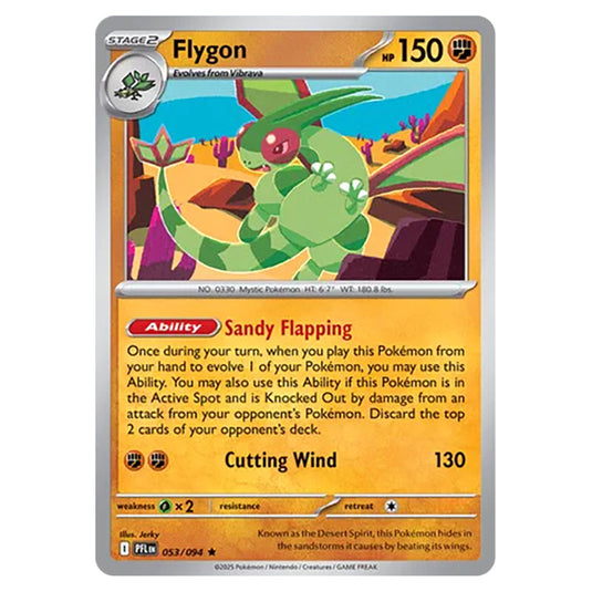 Flygon 053 reverse holo card from the Pokemon set Mega Evolution - Phantasmal Flames
