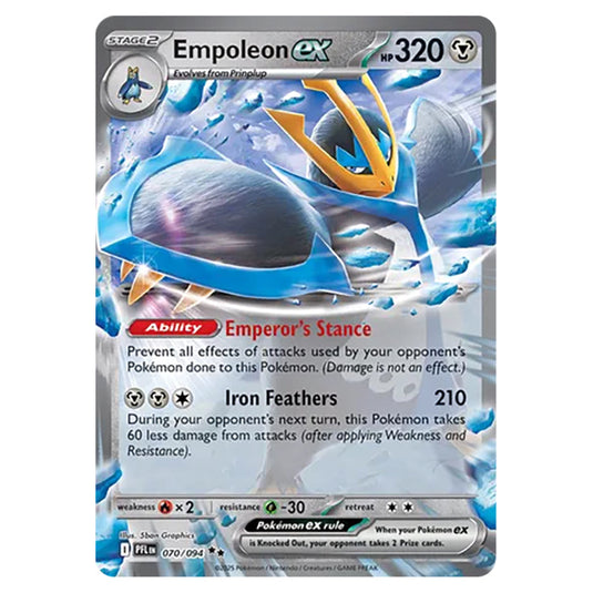 Empoleon ex 070 card from the Pokemon set Mega Evolution - Phantasmal Flames