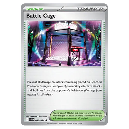 Battle Cage 085 reverse holo card from the Pokemon set Mega Evolution - Phantasmal Flames