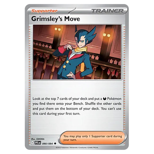 Grimsley's Move 090 reverse holo card from the Pokemon set Mega Evolution - Phantasmal Flames