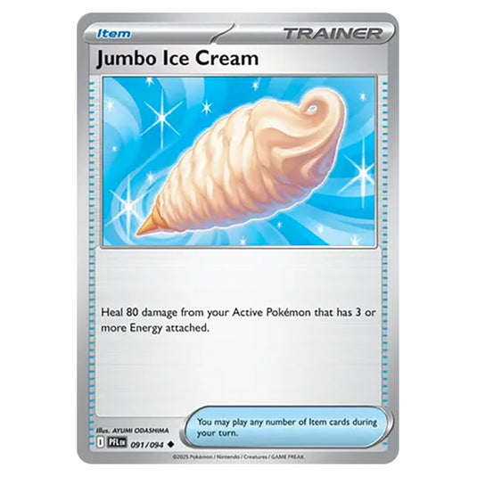 Jumbo Ice Cream 091 card from the Pokemon set Mega Evolution - Phantasmal Flames