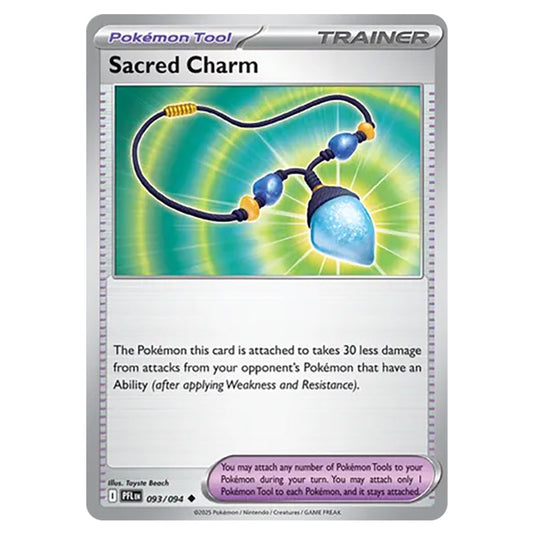 Sacred Charm 093 card from the Pokemon set Mega Evolution - Phantasmal Flames
