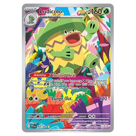 Ludicolo 095 card from the Pokemon set Mega Evolution - Phantasmal Flames
