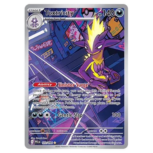 Toxtricity 103 card from the Pokemon set Mega Evolution - Phantasmal Flames